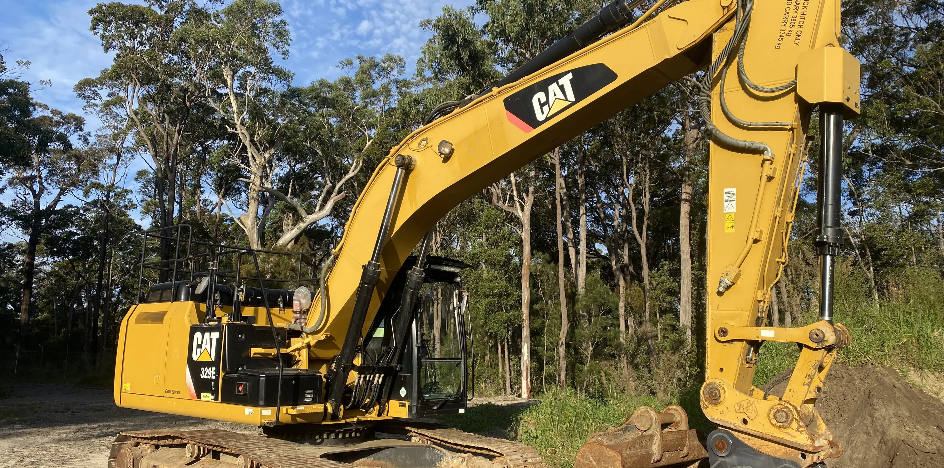 Alliance Excavations CAT excavator on site